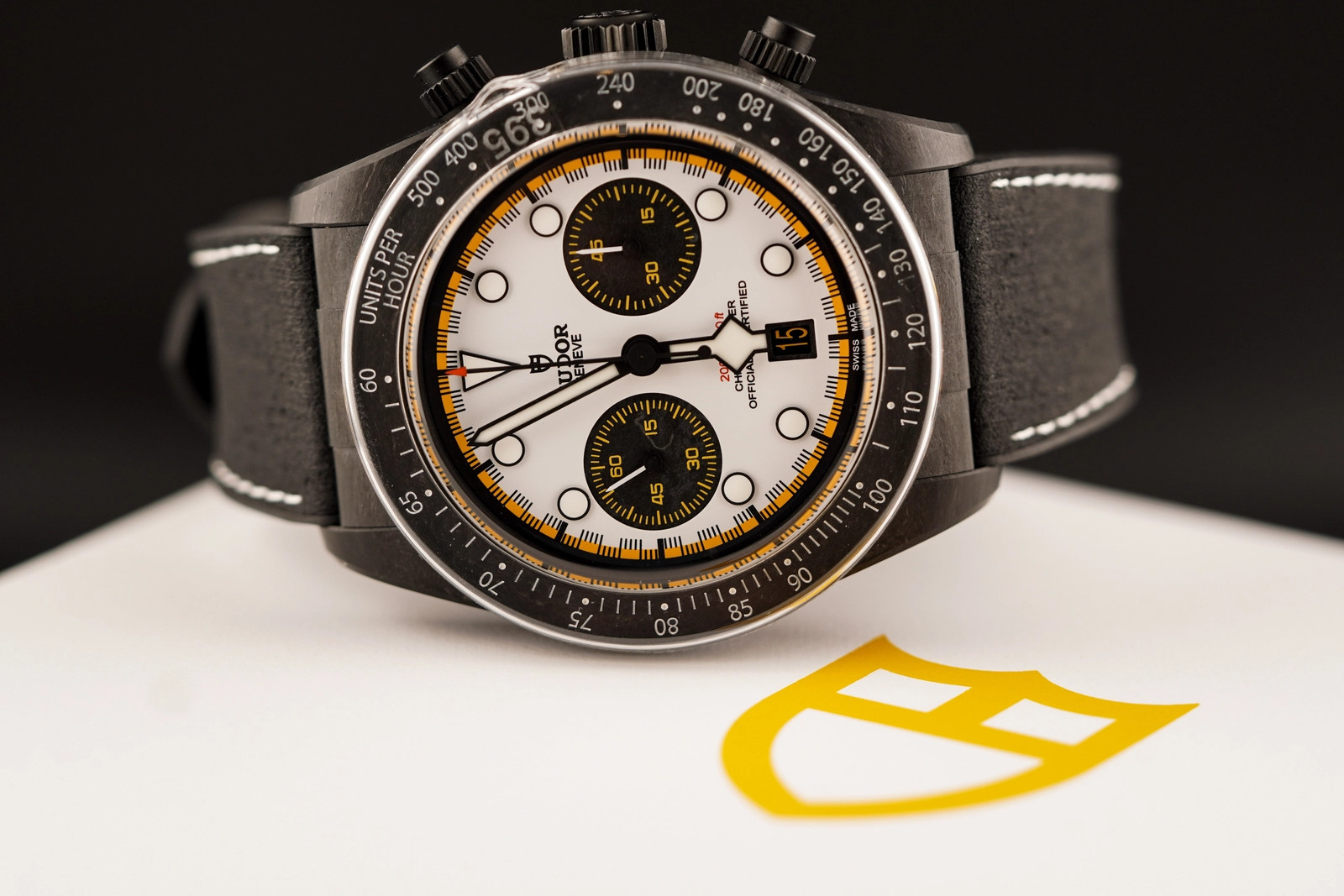 Tudor Black Bay Chrono White Hybrid Rubber Leather Strap M79377KN Complete 2026