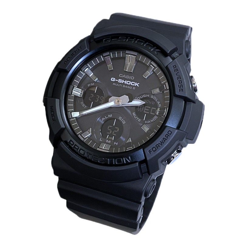 CASIO G SHOCK Radio Reception Tough Solar GAW 100B 1AJF Black Men’s Watch New