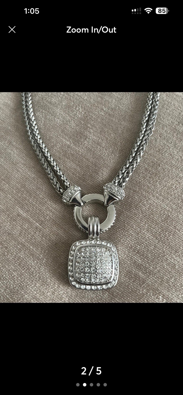 Double Wheat Chain Necklace And Pendant