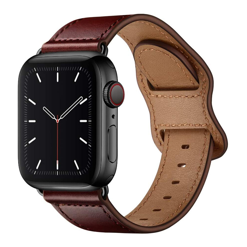 Genuine Leather Watch Band Strap for Apple iWatch Series 6 5 4 3 2 1 SE 38/42MM