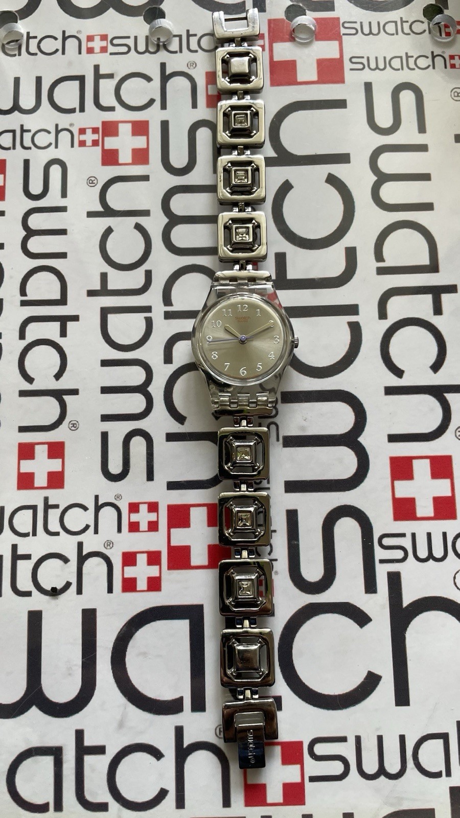 Swatch Pure & Shine LK303G Standard Ladies 25mm Stainless Steel Bracelet