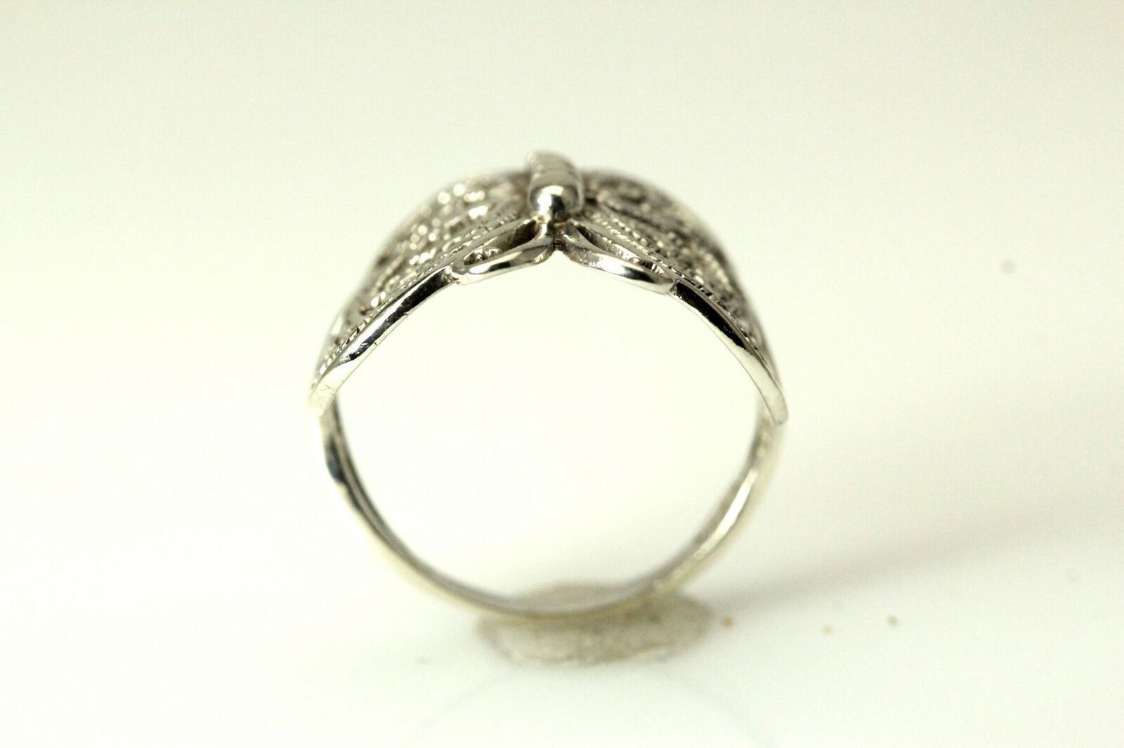 925 Sterling Silver Size 6.75 Filigree Butterfly Ring 2.7 Grams (RIN6655)