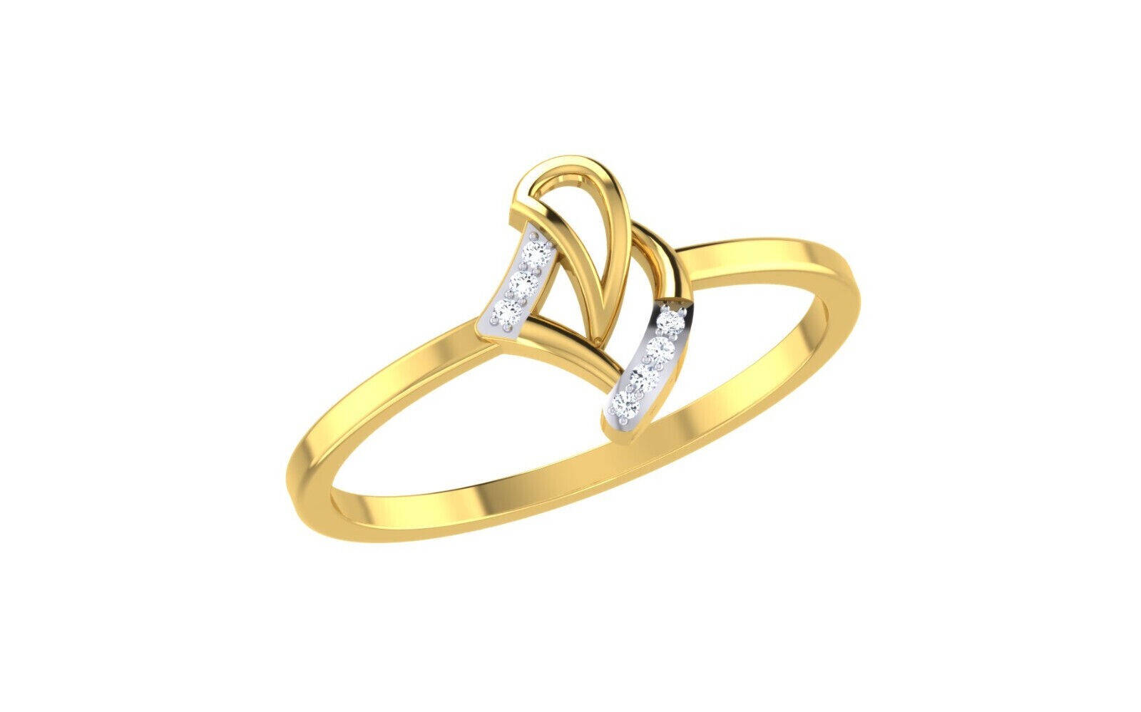 1.00 Ct Round Cut Simulated Diamond Women’s Band Ring 14k Yellow Gold Plated