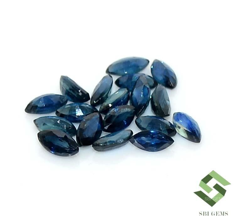 4x2x1.5 mm Natural Blue Sapphire Marquise Cut Lot 15 Pcs 1.87 Cts Loose Gemstone