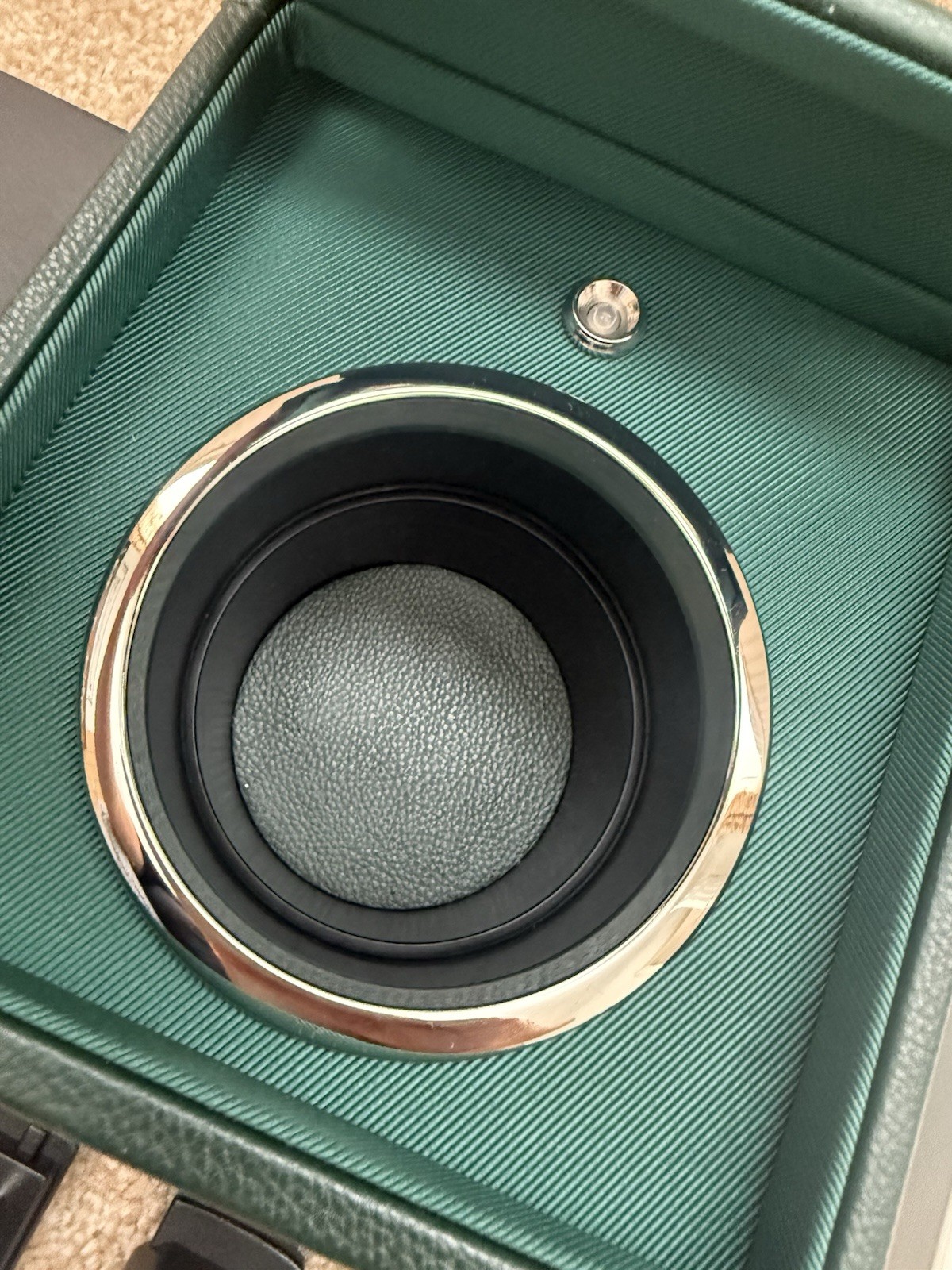 Wolf Watch Winder Module 1.8 – Green With Red Winder Insert – Boxed Accessories