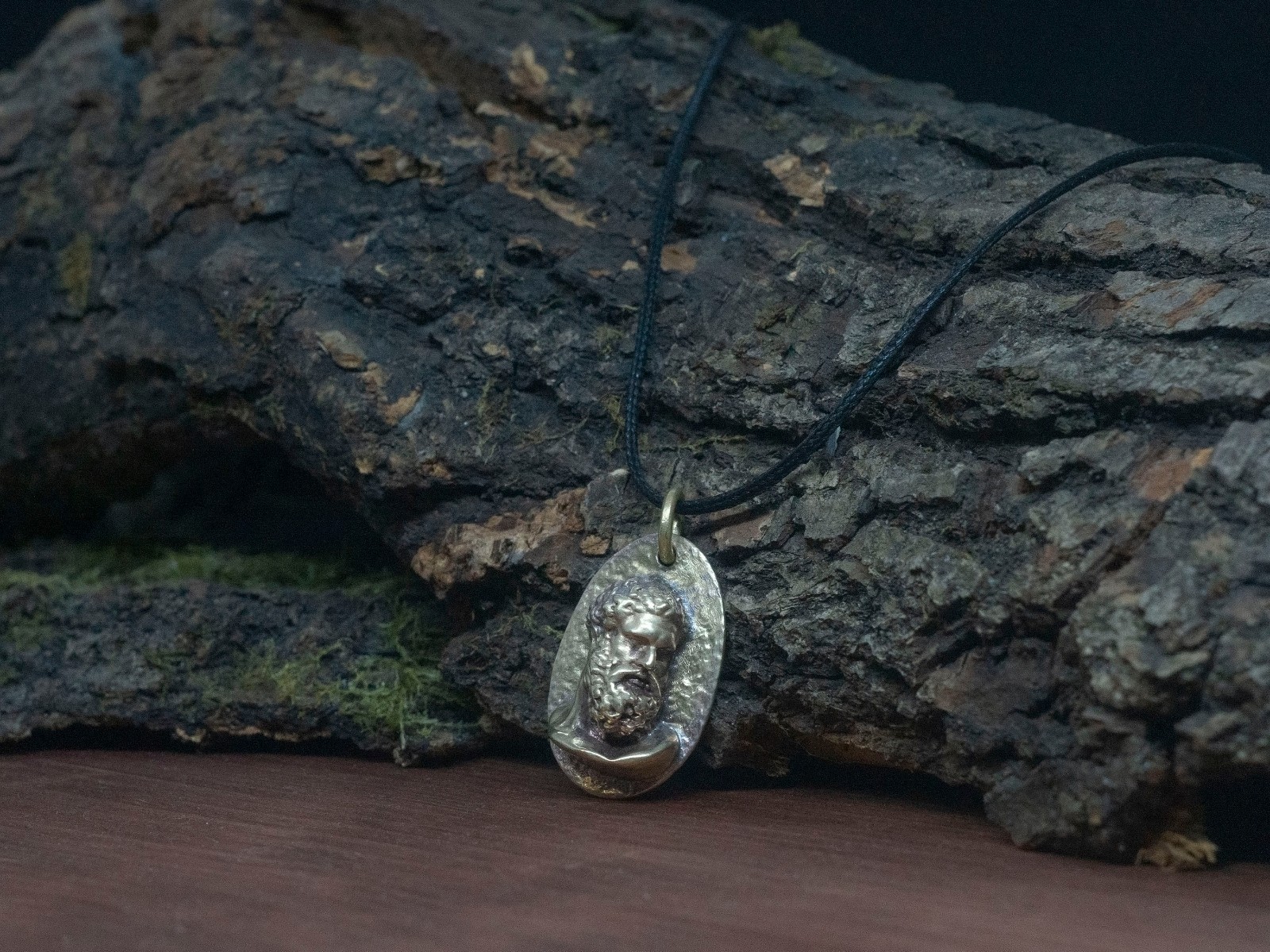 Heracles Bronze/Silver Necklace, Hercules Myths Pendant, Ancient Greek Jewelry