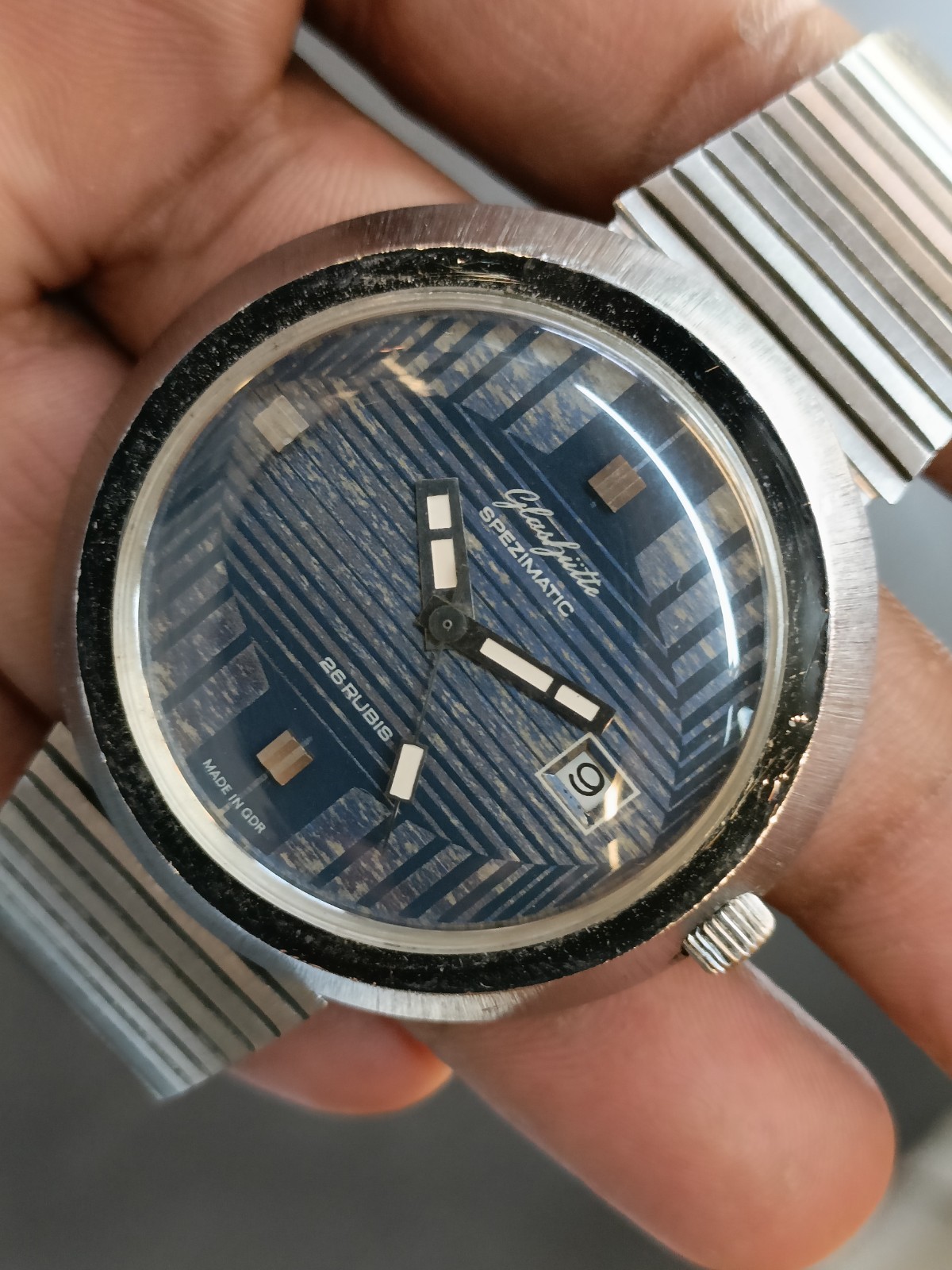VINTAGE GUB GLASHUTTE SPEZIMATIC 26J AUTOMATIC GERMANY MEN’S WORKING CONDITION