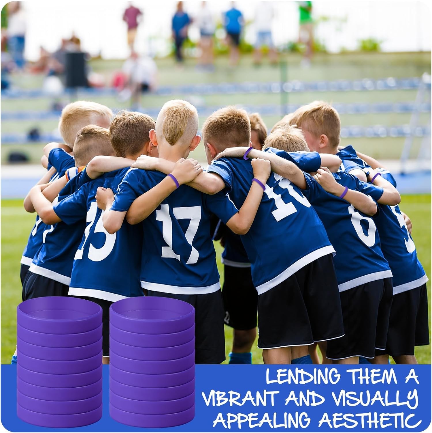 Silicone Bracelet, 24 Pcs approx 7.95 x 0.47 x 0.08 inches, purple-24