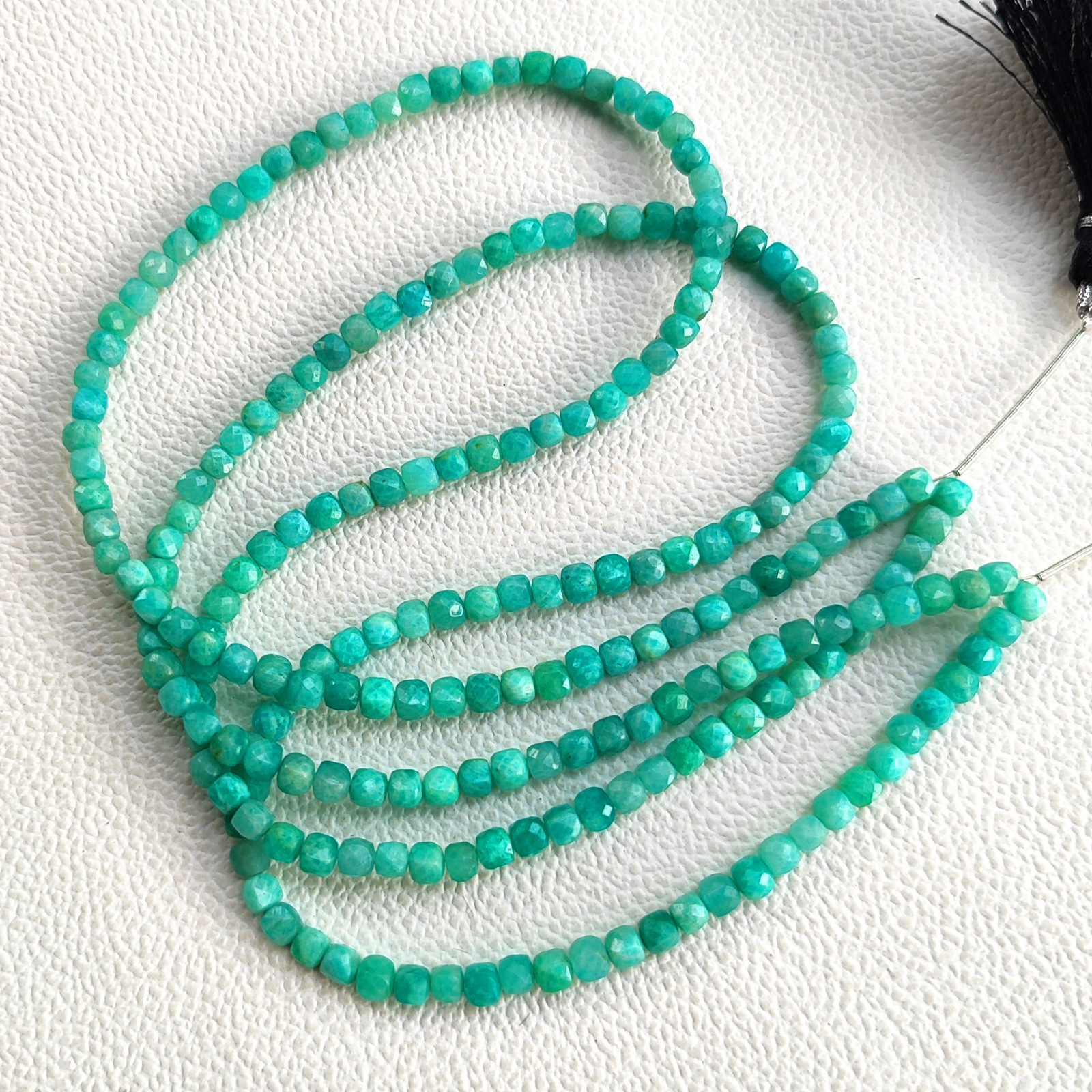 Madagascar Amazonite Beads 4mm Faceted Cube Genuine Gemstone 17″ Strand