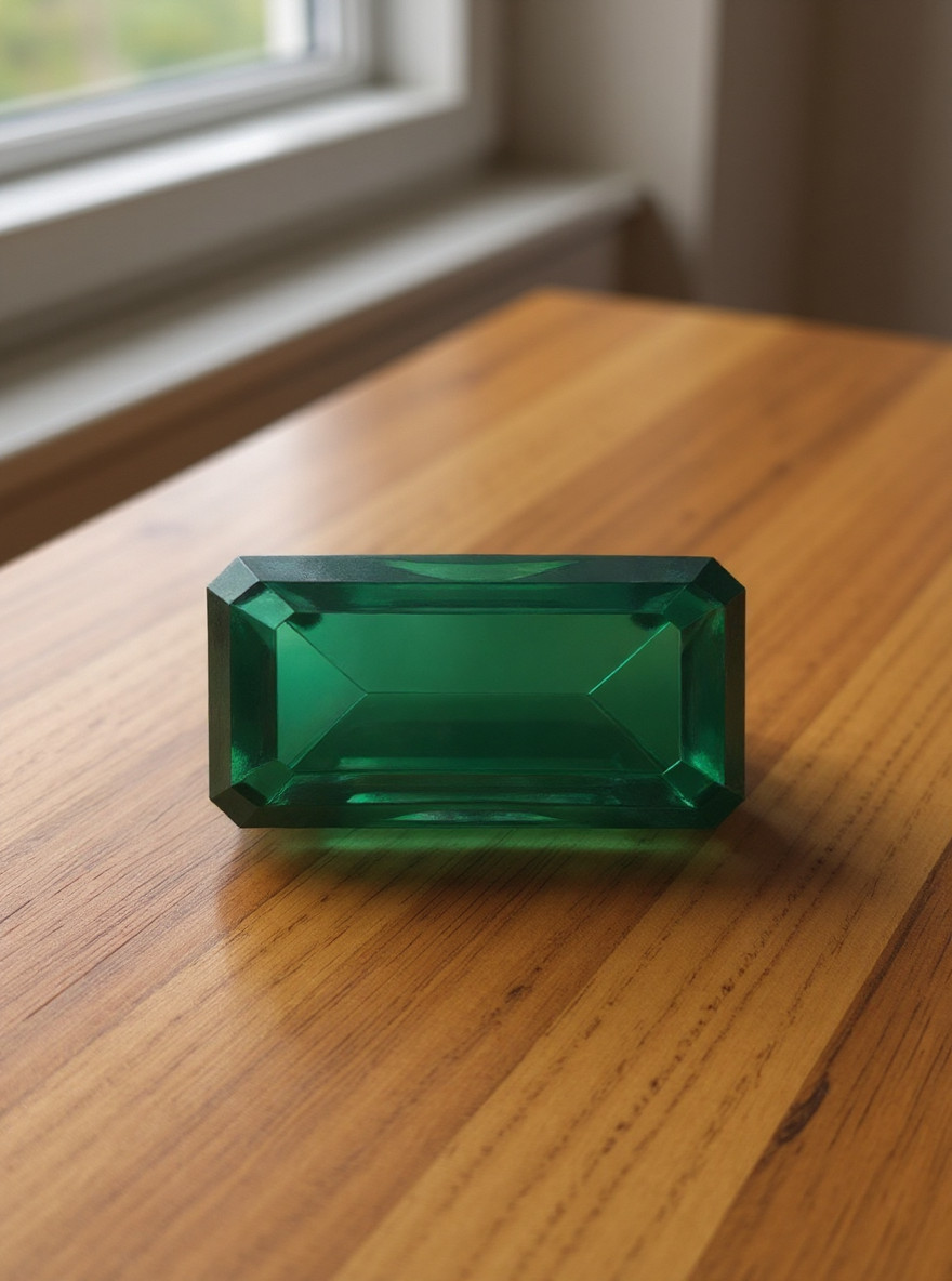 Emerald Green Emerald‑Cut 30–35 ct – Deep Green Loose Gemstone for Ring/Pendant