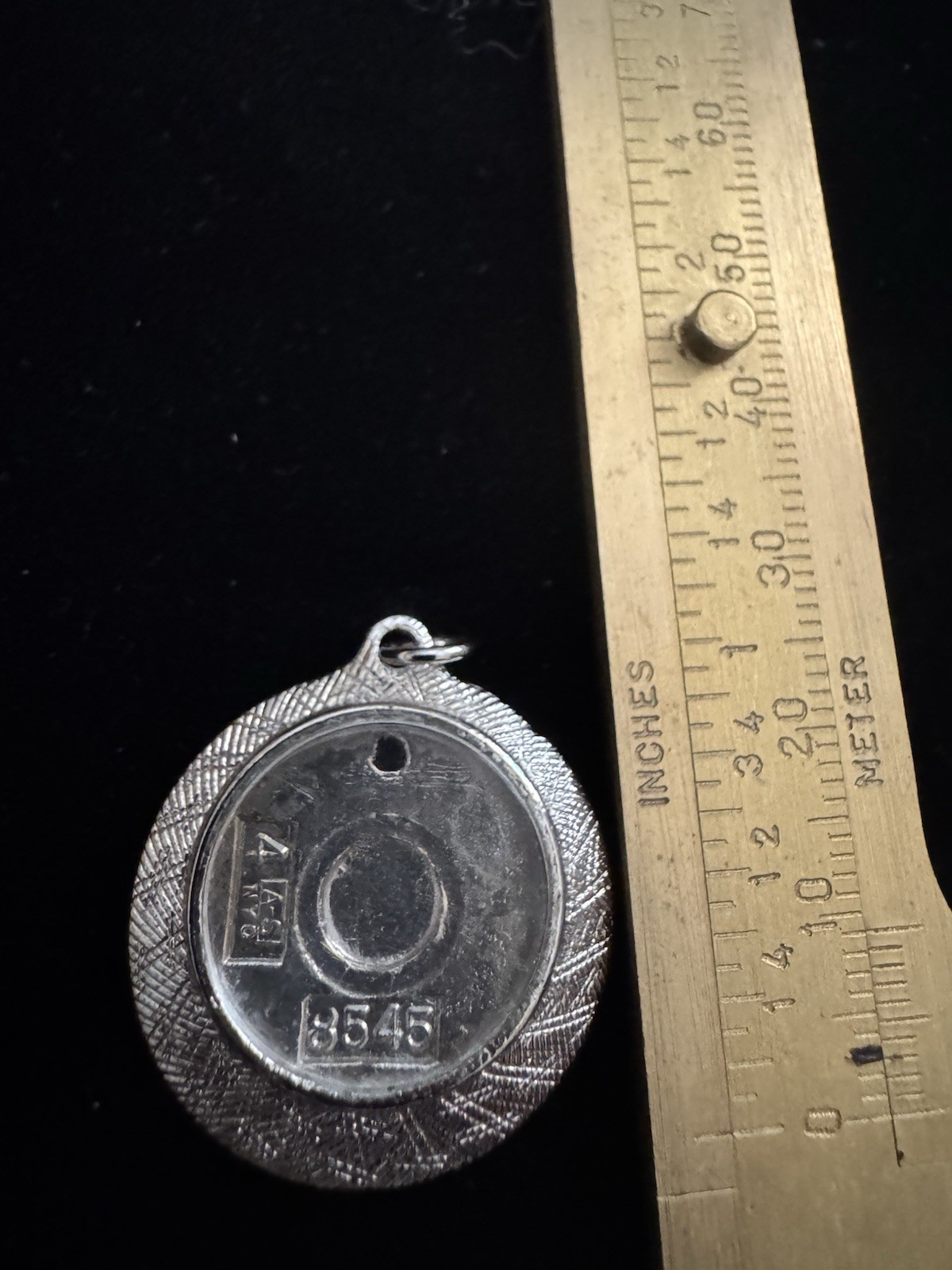 Vintage Round Lot of 3 Picture Pendants Stamped 8545