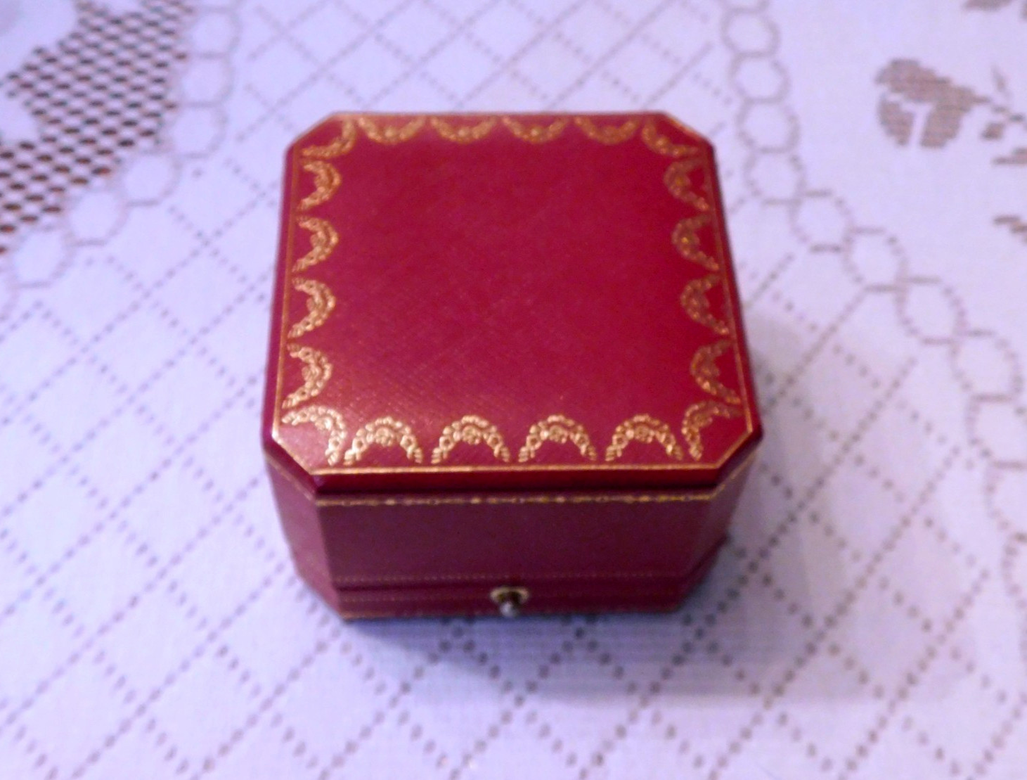 Genuine Cartier Love Ring Box W/ Velvet Drawstring Bag No Outer Box +FREE SHIP!
