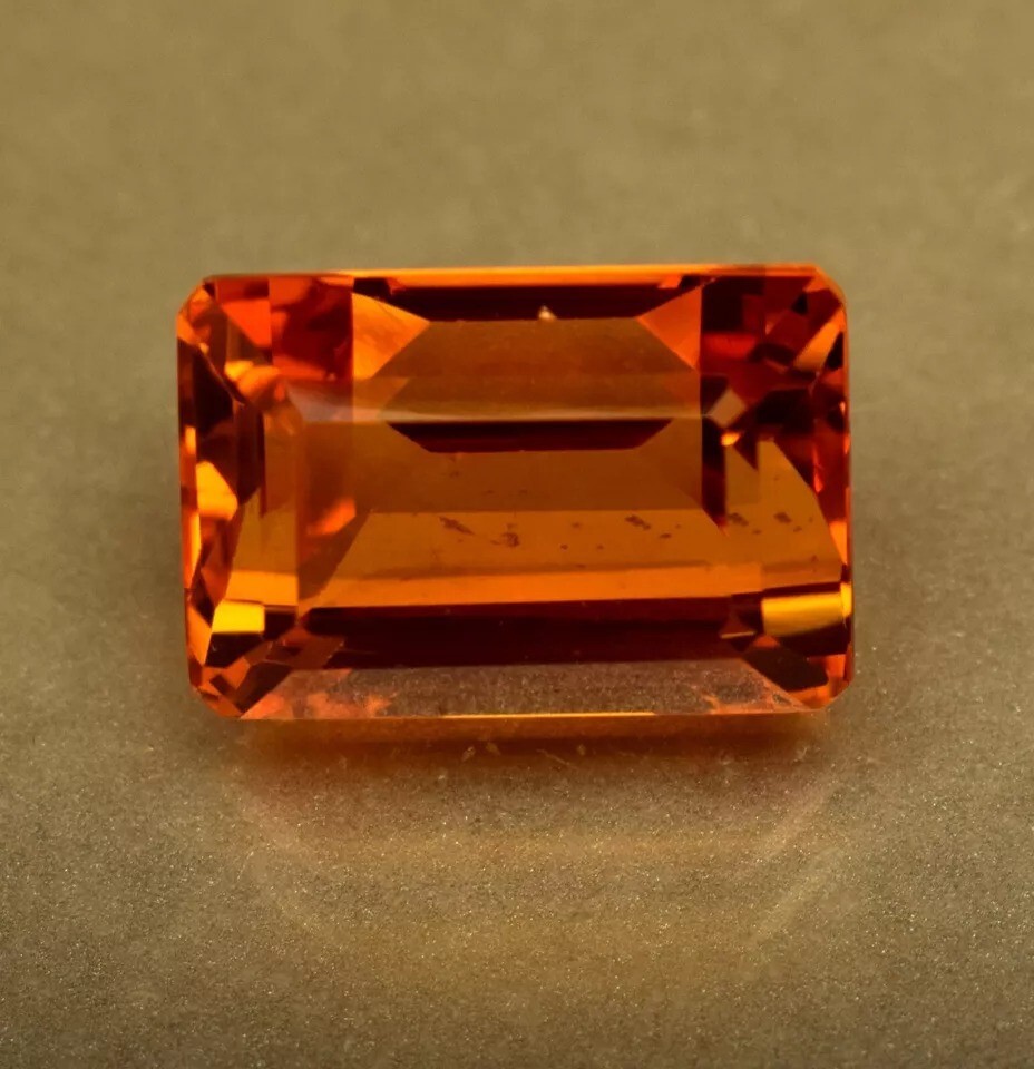 20-22 Ct Orange Yellow Natural Madeira Citrine A+ Certified Octagon Cut Gemstone
