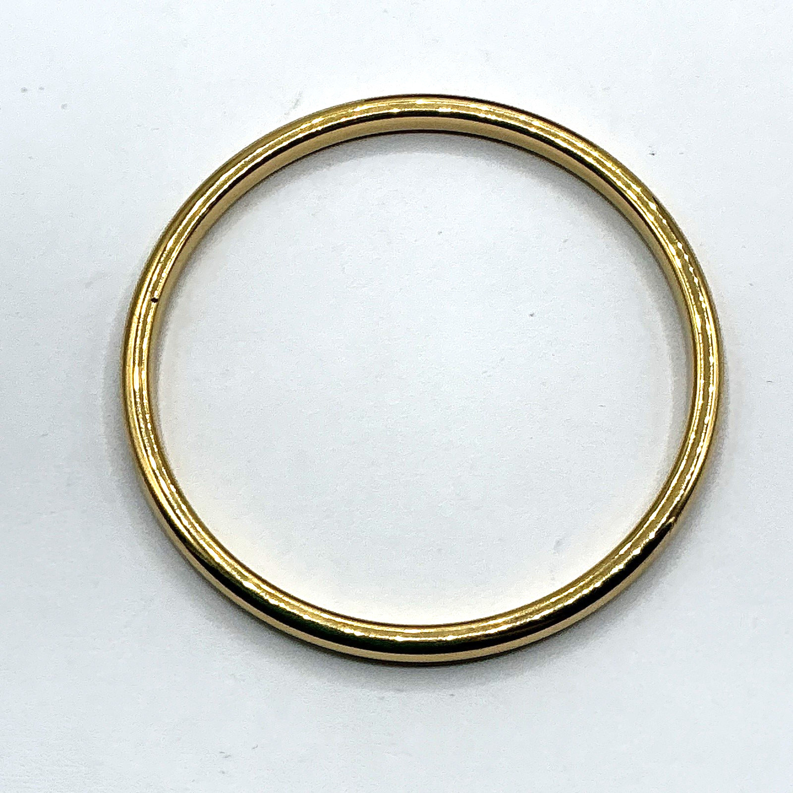 14k Yellow Gold RESIN CORE Milor Italy Bangle Bracelet Signed HAS CHIP See photo