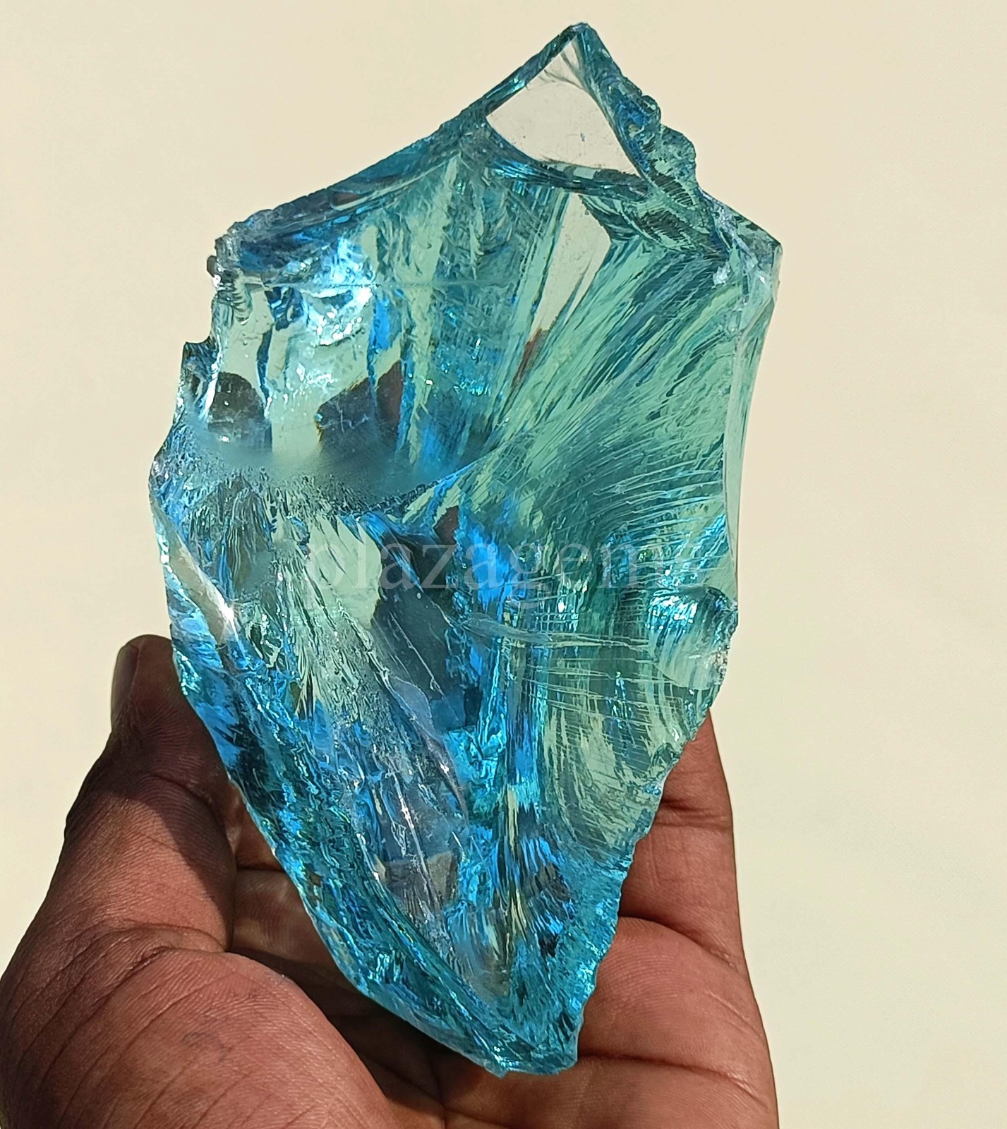 EGL 3094 Ct Natural Aquamarine Rough Transparent Uncut Gemstone 130X94 MM ” 5OSI