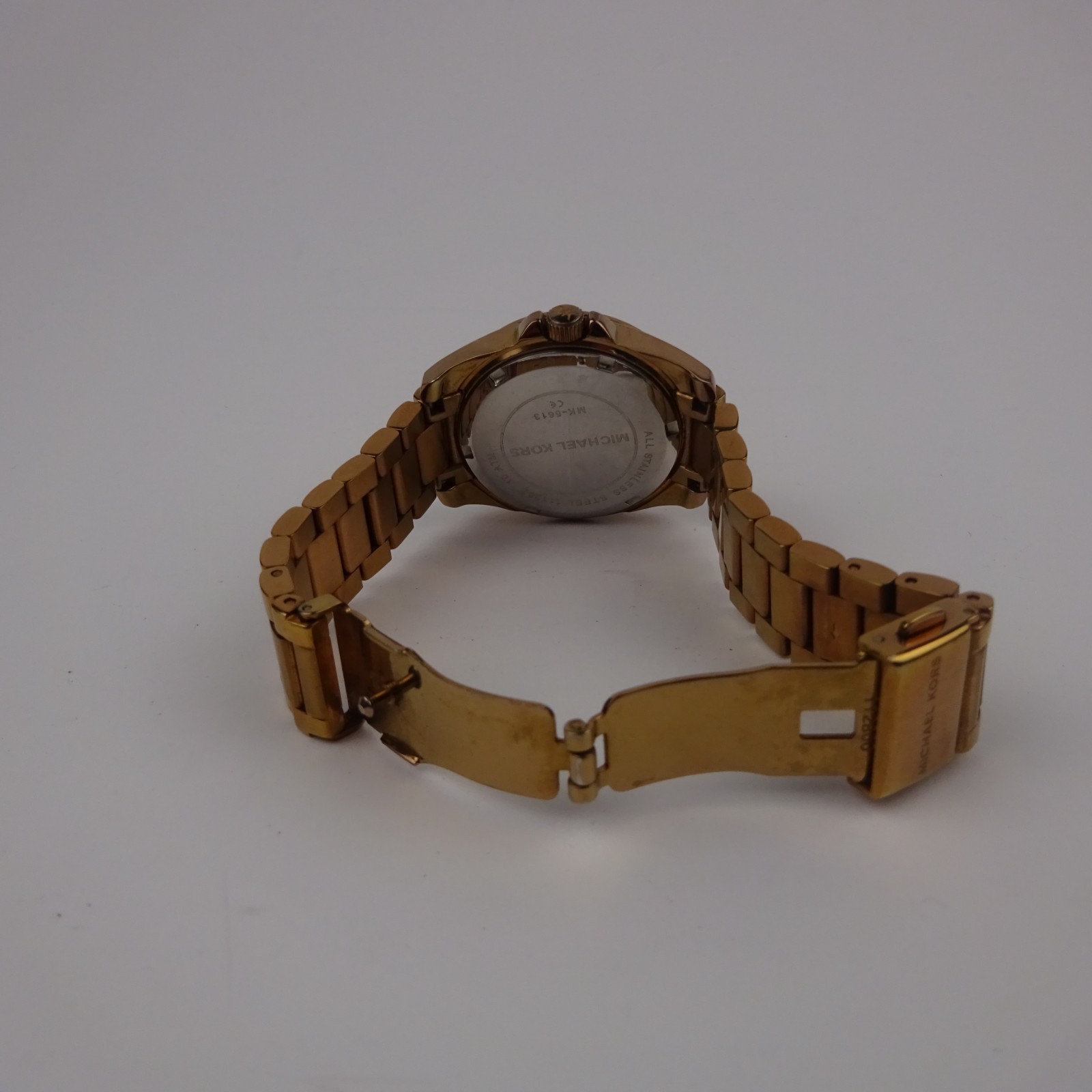 Michael Kors MK5613 Rose Gold Tone Day Date Gem Set VERY SMALL SIZE 15.5cm