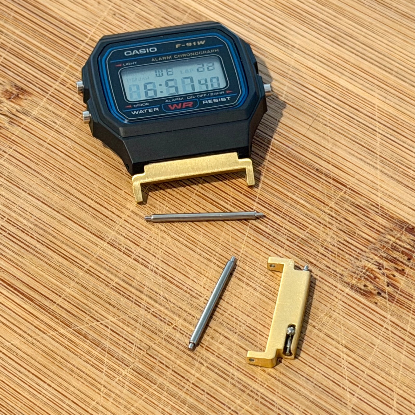 18mm to 20mm Adapters for Casio F91W-1, Watch Band Converters – Stainless Steel