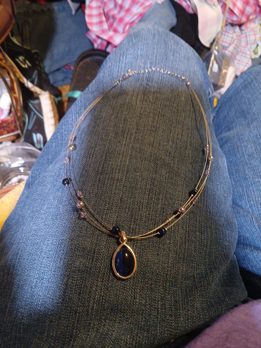Blue/Black Color Necklace