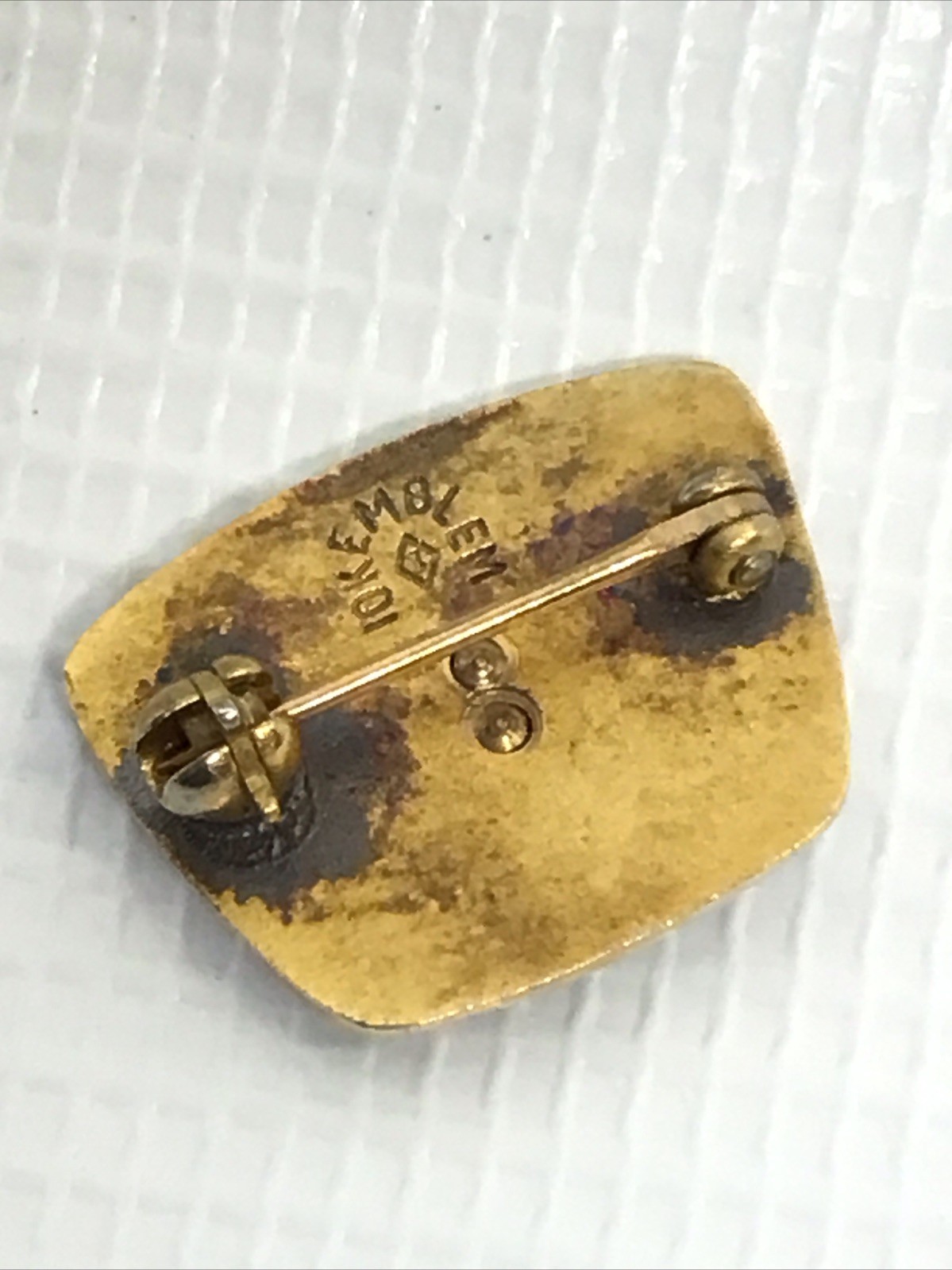 10K Yellow Gold Enameled General System Service Pin GTE