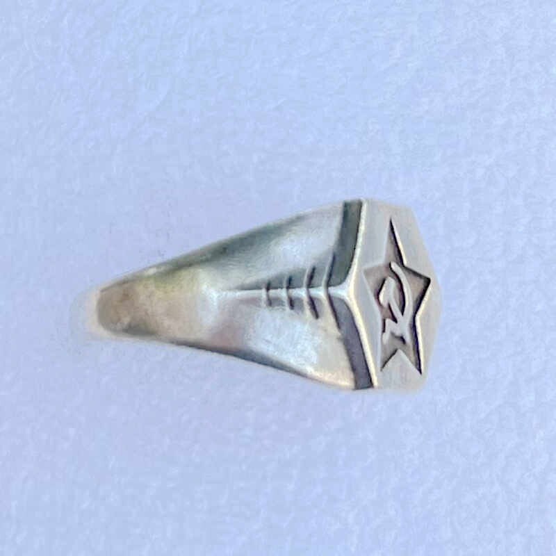 Soviet Russian World War II Red Army Communist Officers Ring Jewelry (Replica)