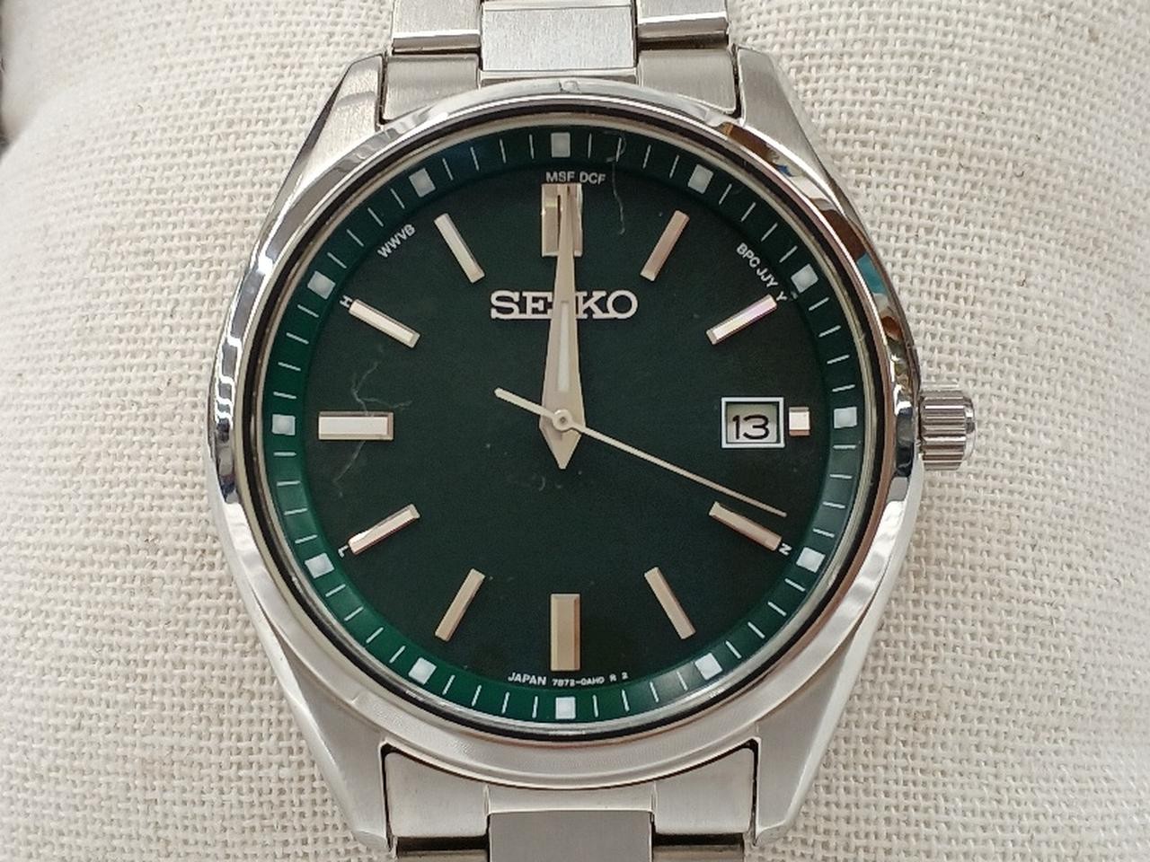Seiko SBTM319 17cm Wrist Radio Solar Controlled Mens Wristwatch Authentic
