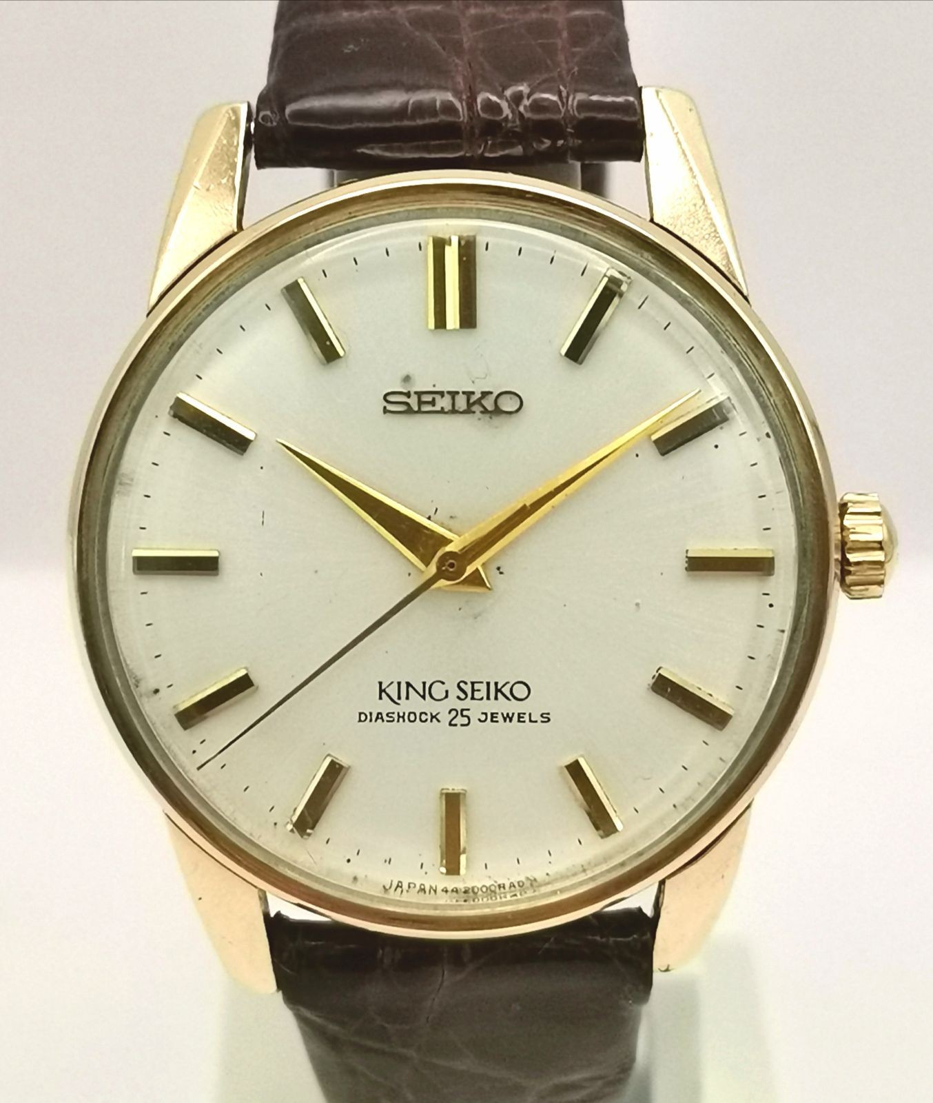 OH Completed KING SEIKO 44 2000 Second Model Early Shield Medallion 1960s GF Man