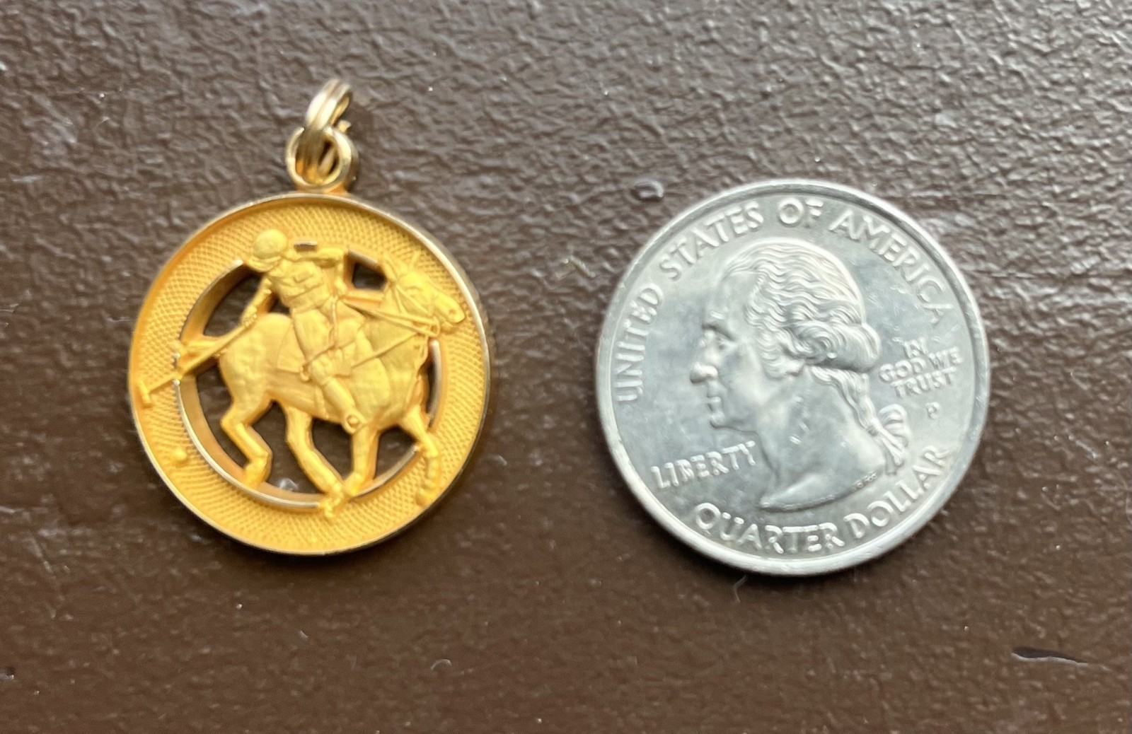 Polo Pony Vintage Rare 14k charm
