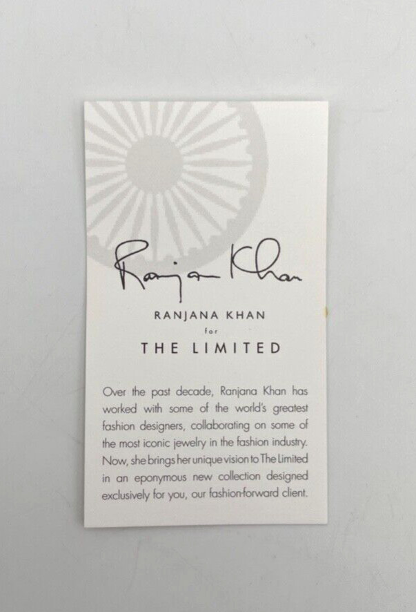 MSRP $69 – New Ranjana Khan RK Rhinestone Cuff Bracelet The Limited Jewelry