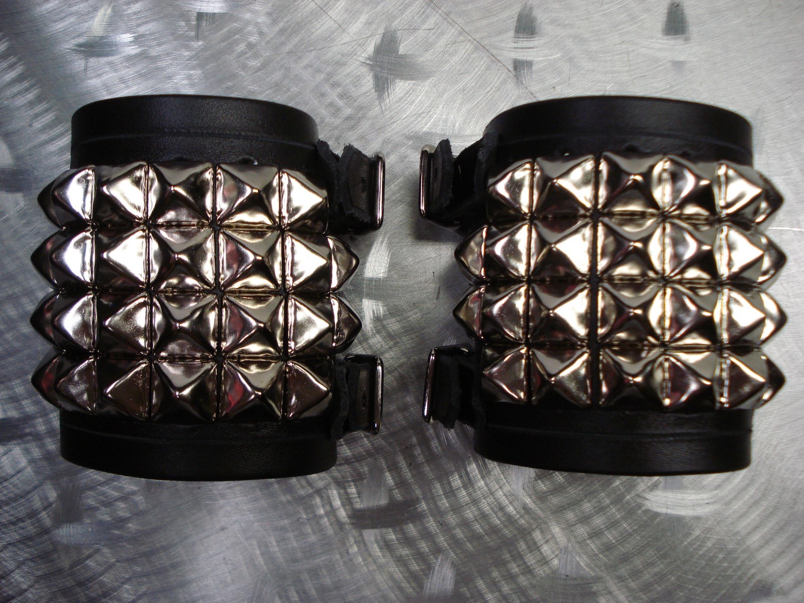 LEATHER STUDED BRACELETS. DEATH METAL (MDLB0219)….. ENGORGED’S