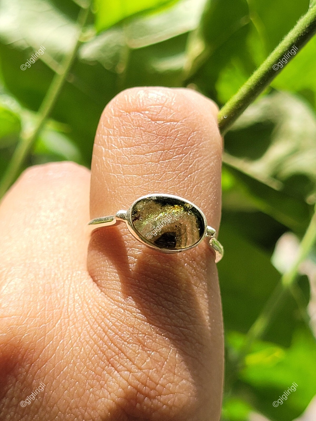 Elegant Green Tourmaline Size 8 Ring in 925 Sterling Silver – Handmade Rings