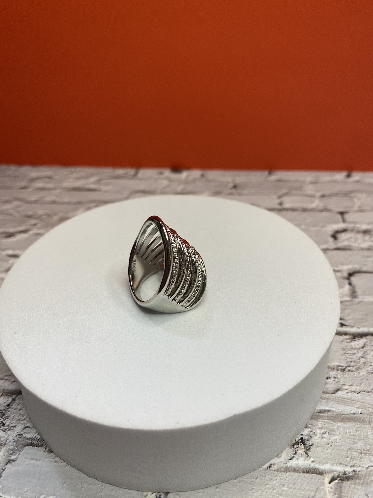 Emma .75” band 925 Sterling Silver Ring size 8