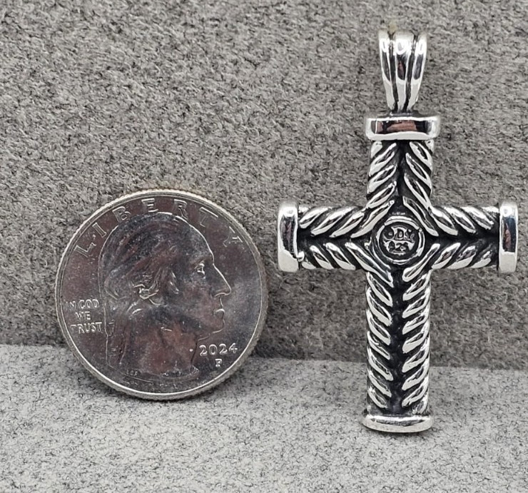 Men’s David Yurman Chevron Cross Pendant