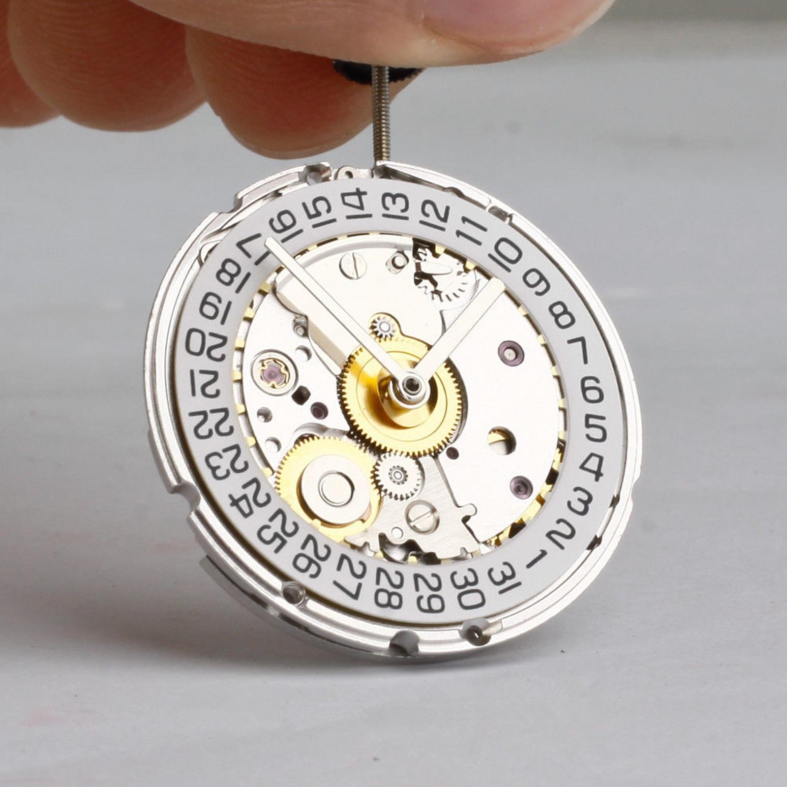 White Retro Clone 25 Jewels Automatic Watch Movement For ETA 2824 2824-2 D