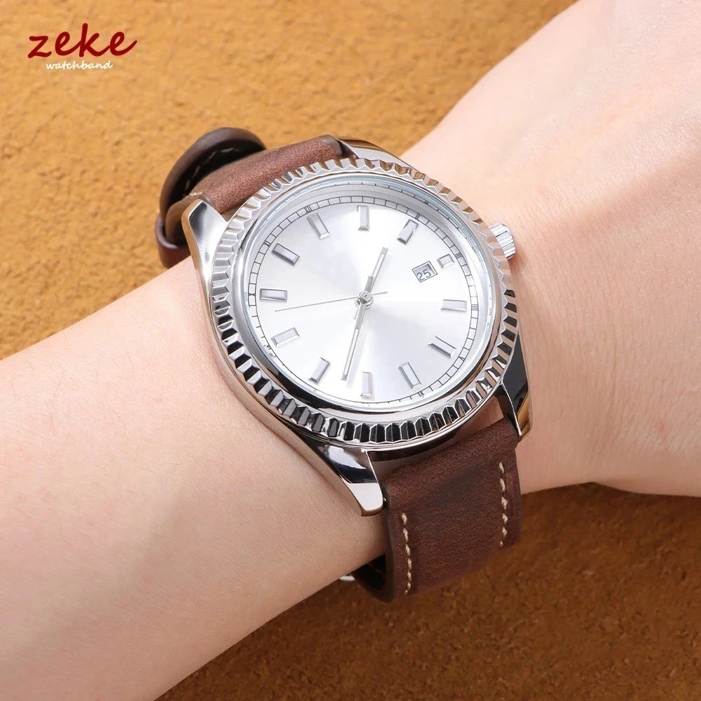 18mm 20mm 22mm Classic Genuine Leather Watch Band Strap Quick Release Wristband
