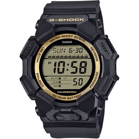 brand new CASIO G SHOCK GD 010GB 1A9JF Black and Gold Series shock resistant str