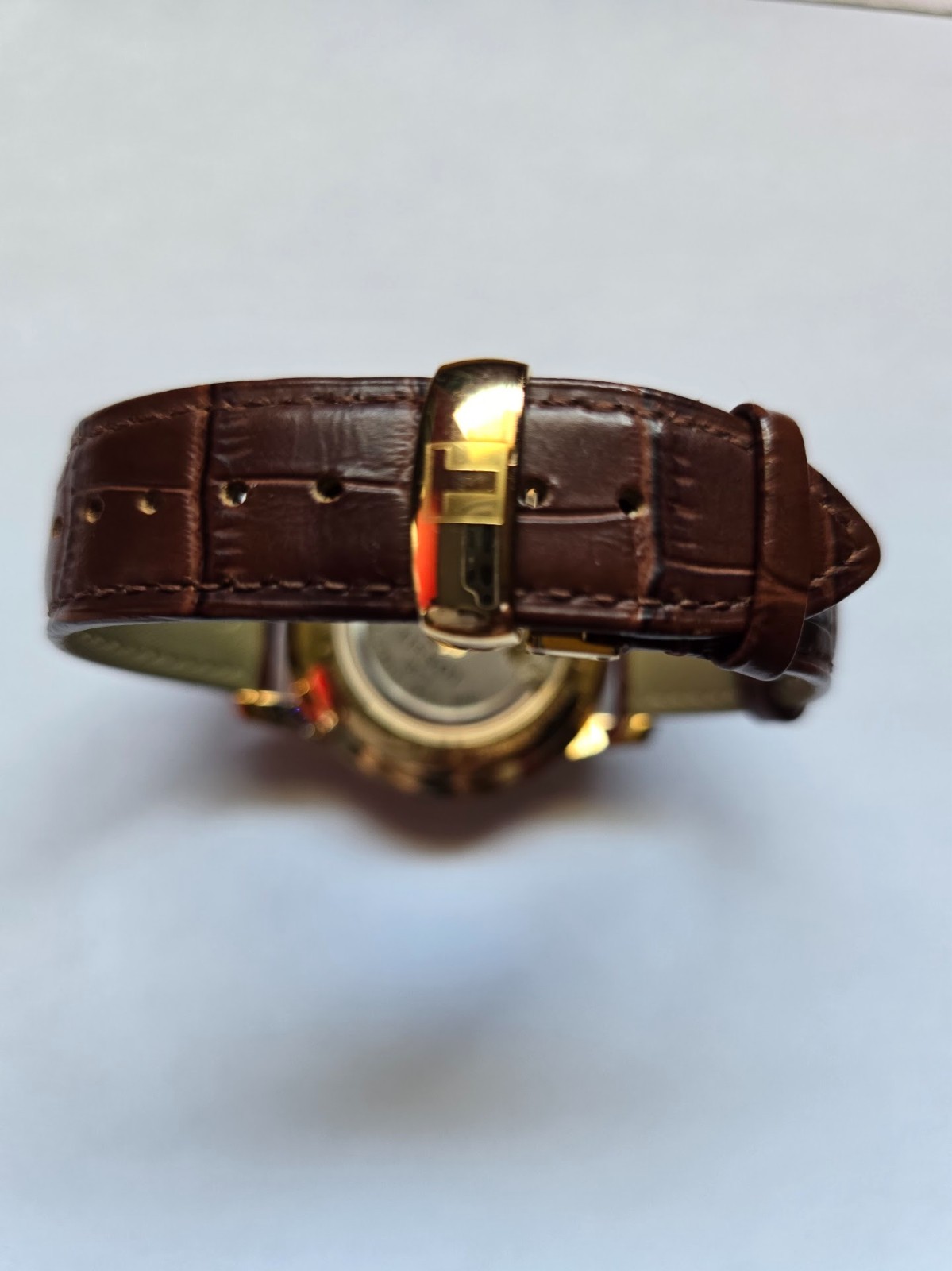 Tissot Le Locle Valjoux Men’s Black Watch (14K Gold Platted)- L168/268-1
