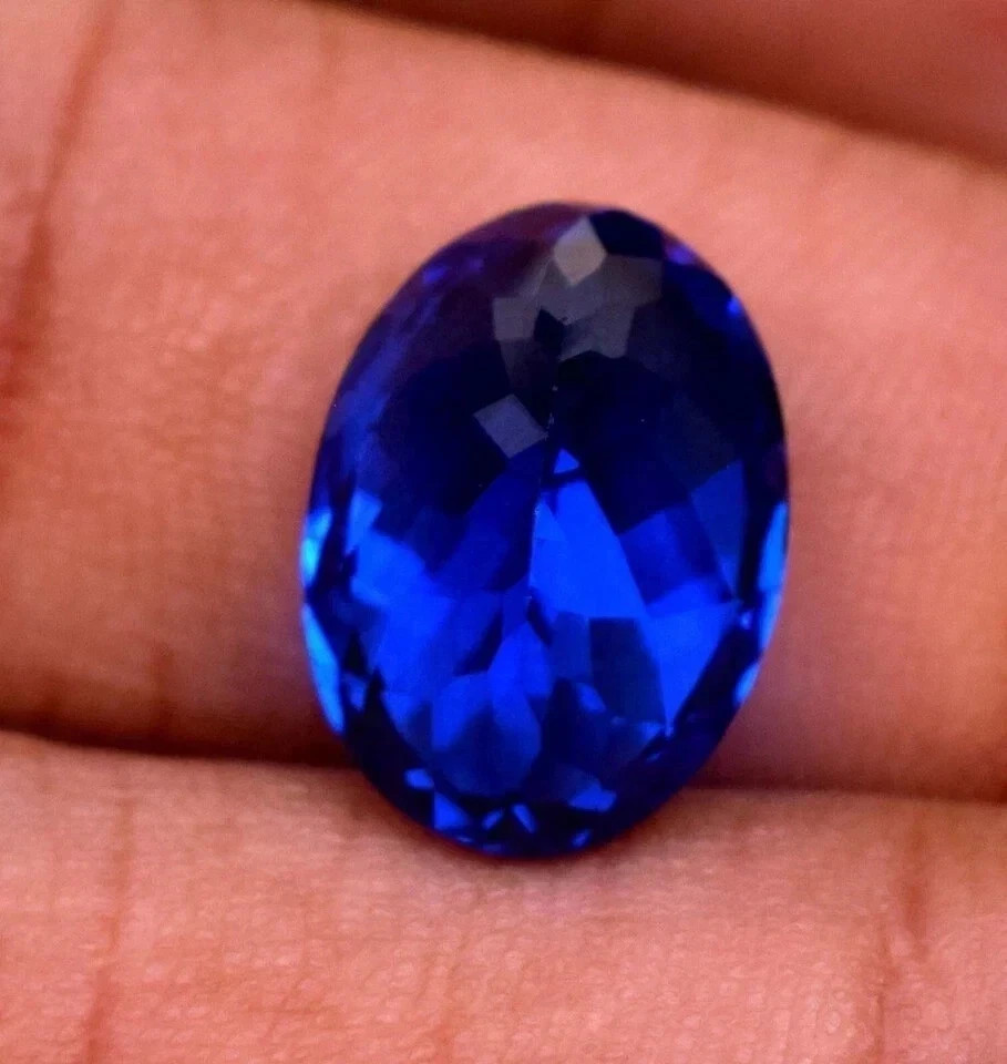 12+ Ct Natural Ceylon Blue Kashmiri Sapphire Unheated Oval Cut Loose Gemstone