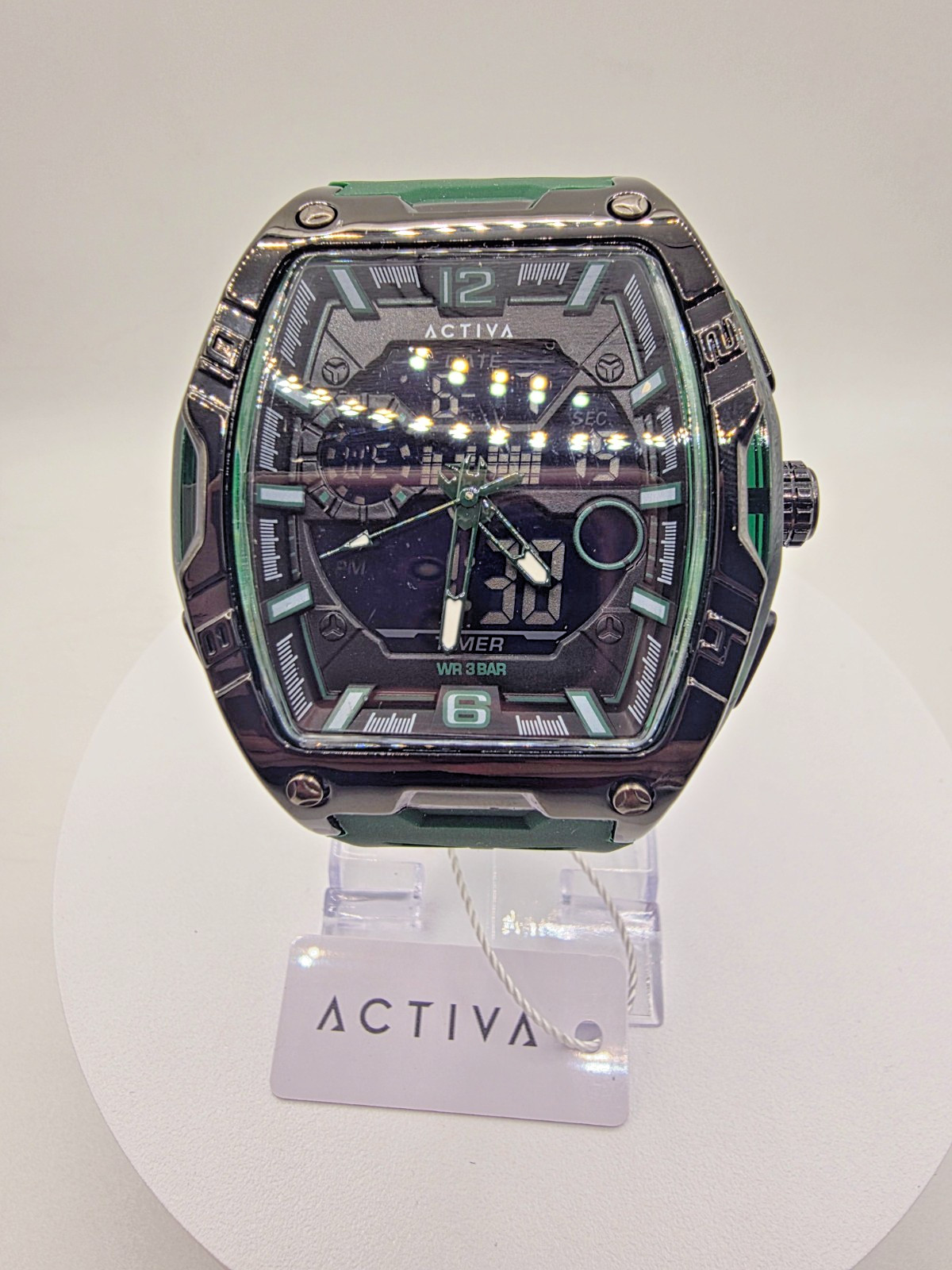 Activa X Invicta (ACW8131-003) Men’s 50mm Digital Army Green Sport Watch – NEW