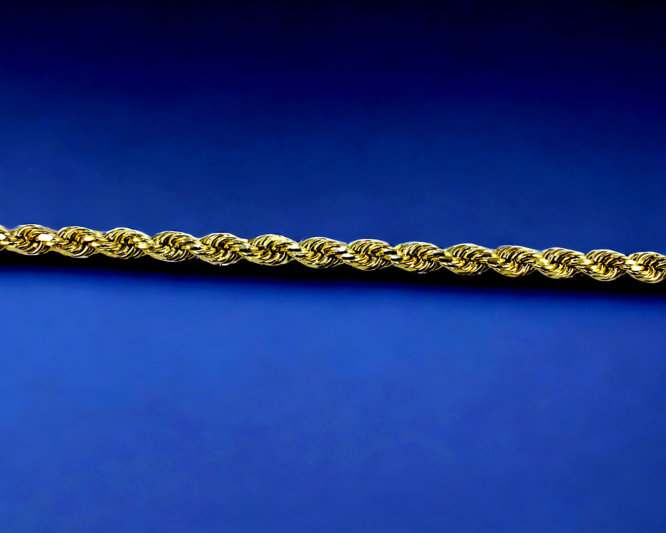10K Yellow Gold Rope Necklace Chain Diamond Cut Real Gold 2mm-12mm 16″-30″