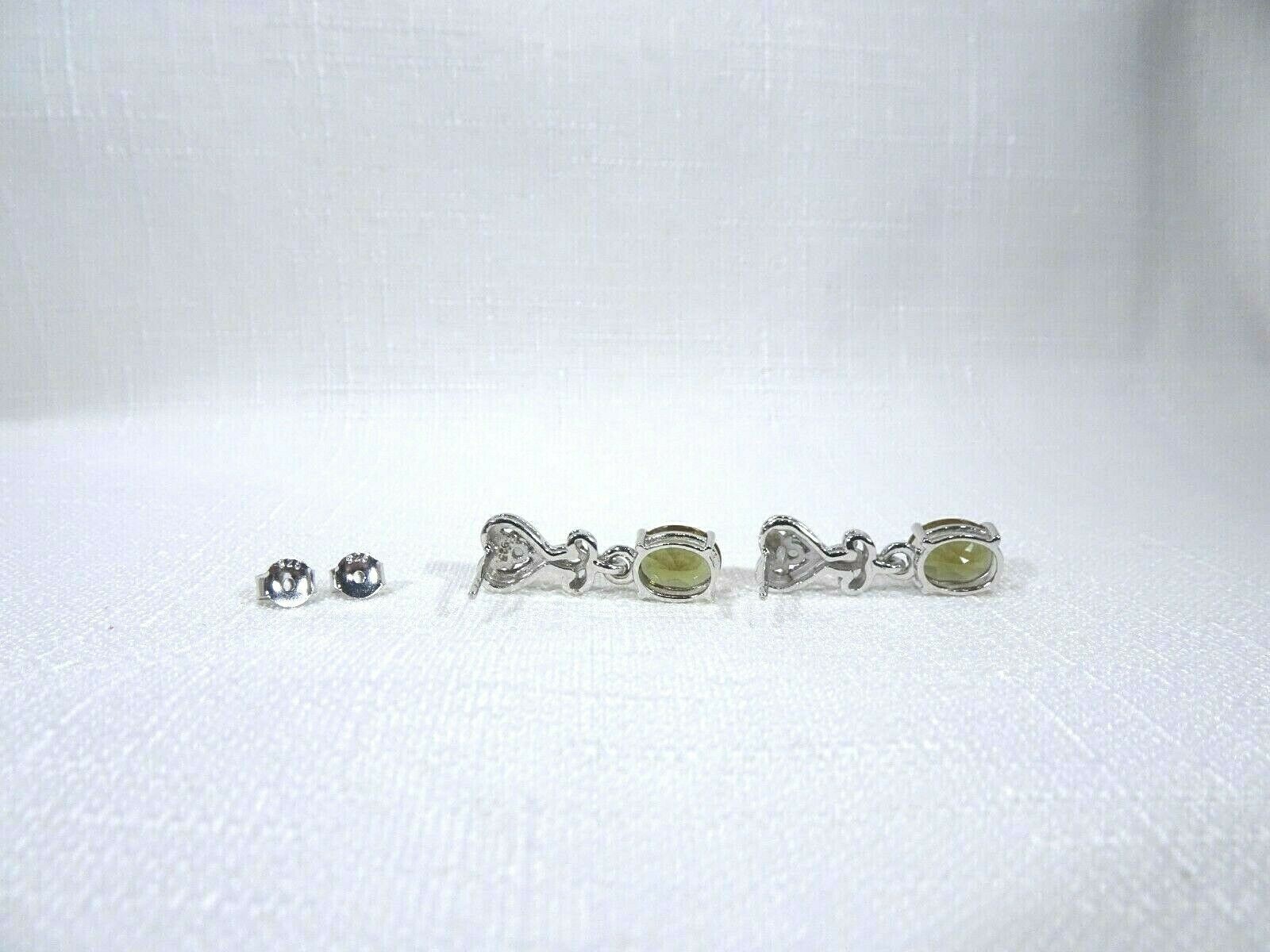 3.56 ct Colour Change Diaspore Sterling Silver Victorian Style Post Earrings