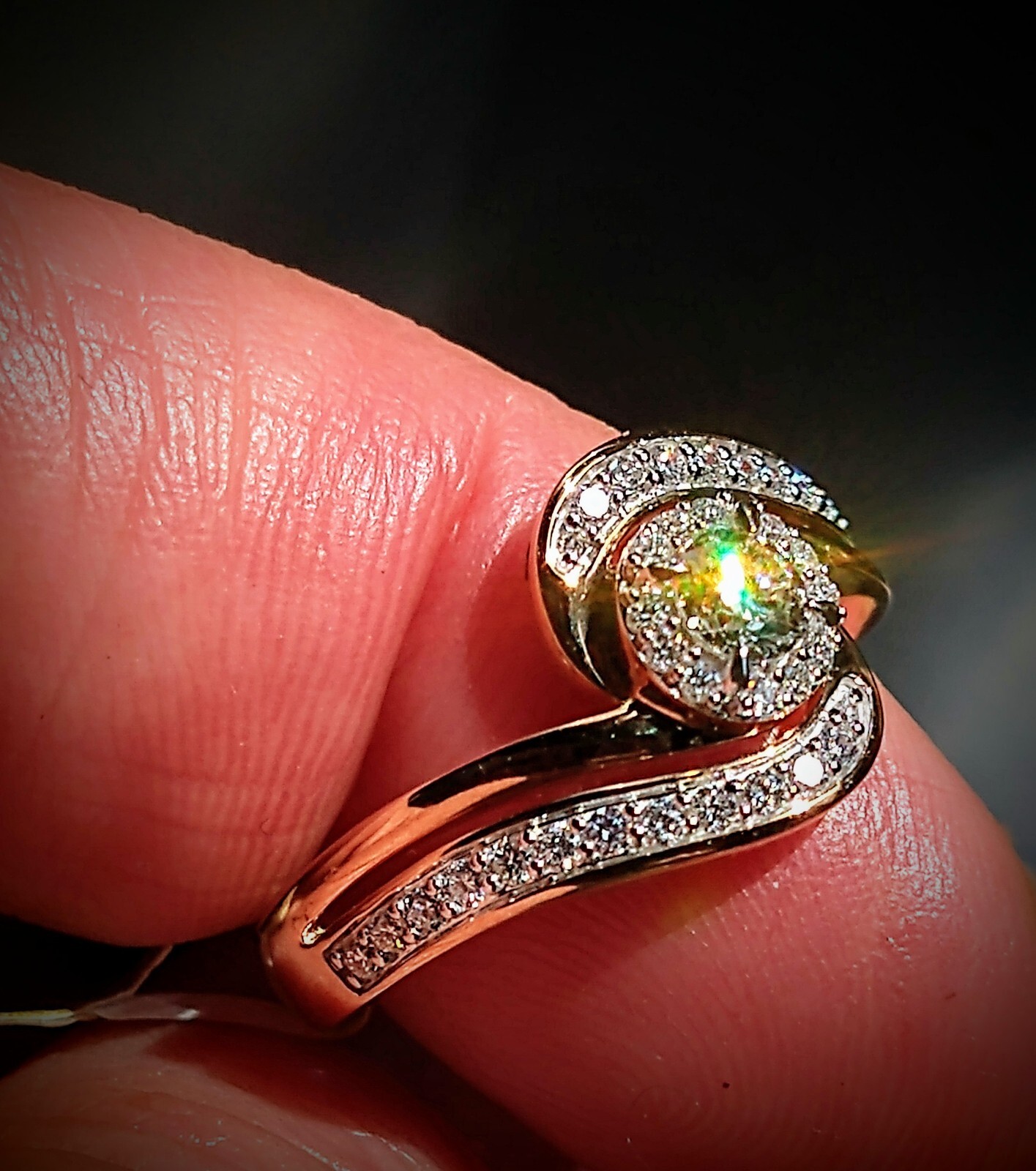 9ct Rose Gold Ring Natural Canadian Diamonds 0.50ct Valuation Certificate