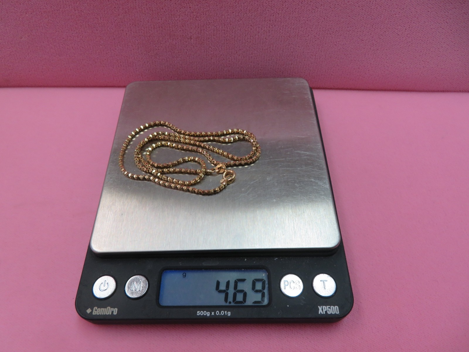 Italy HWC 20″ 14K Venetian Link Chain Necklace w/ Spring Clasp 4.69 Grams