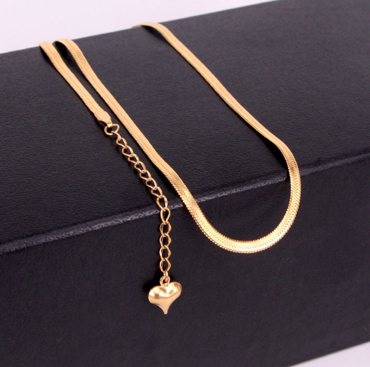 Stainless Steel Herringbone Snake Chain Choker Necklace Women Girl 16-18″ PE44