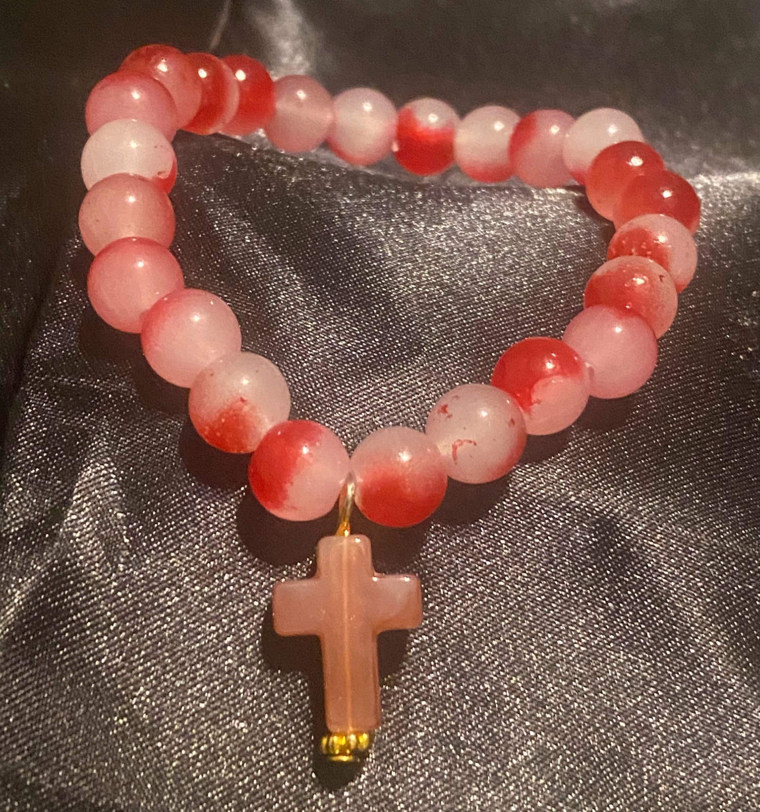 Handmade Beaded Cross Bracelet