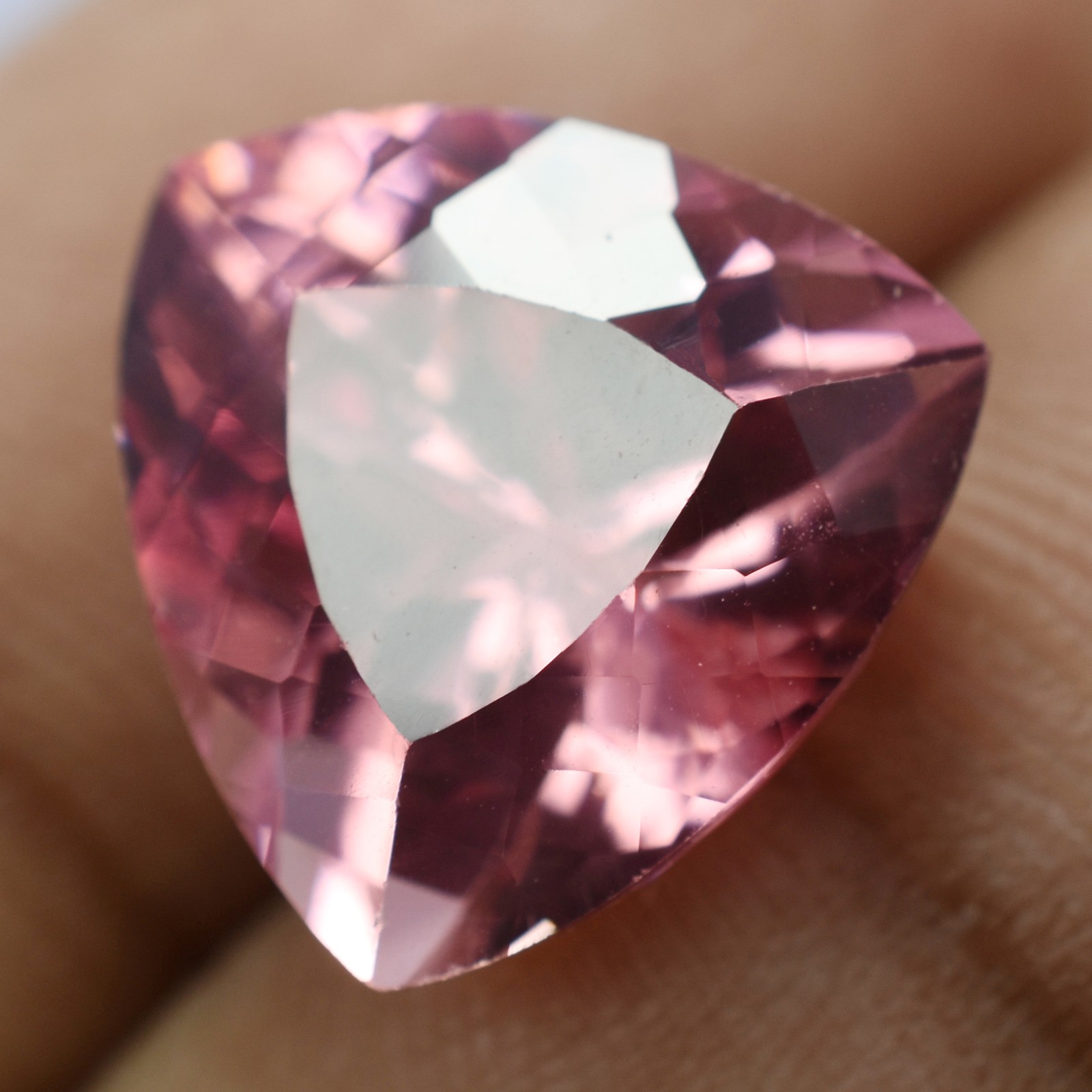 Trillion Cut 11.70 Ct Natural Padparadscha Sapphire CERTIFIED Loose Gemstone
