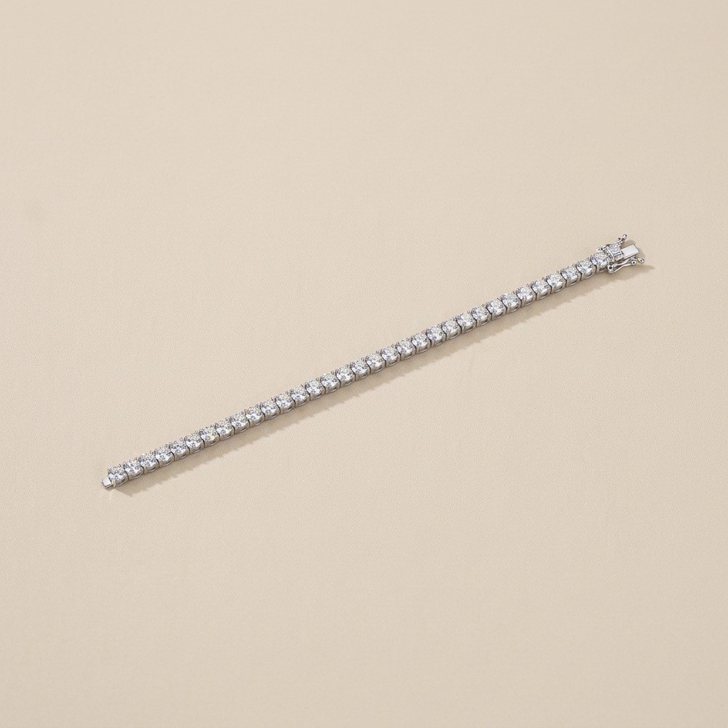 925 Sterling Silver 2-5mm D VVS Moissanite Tennis Bracelet Wedding Party Jewelry