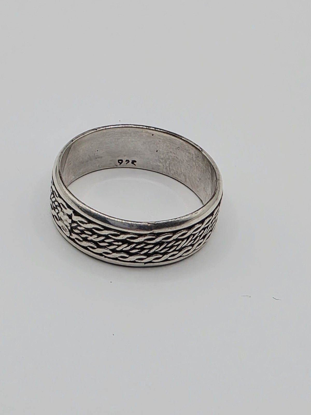 Sterling Silver Rope Design Band Ring Size 11.5 (925) Silver 4.48g