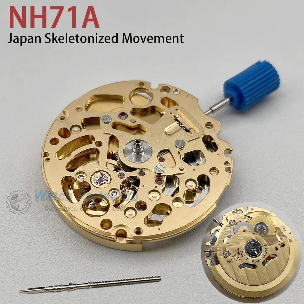 Japan NH71A Automatic Movement High Accuracy 24 Jewels 21600 bph With fixed ring
