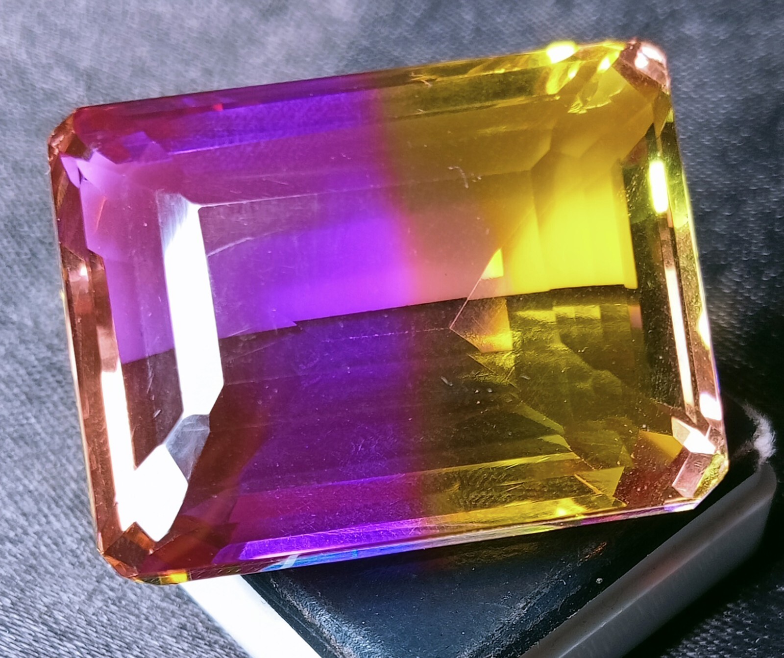 Tourmaline Bi-Colour Emerald Cut 105+ Ct Loose Certified Gemstone
