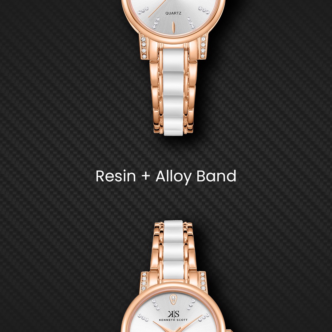 Kenneth Scott Women’s Analog Watch | White Dial, 30mm, 30 m (3 ATM)